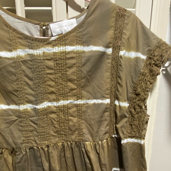 Anthropologie Corey Lynn Calter Brigid Babydoll Moss Tie Dye Mini Dress Large - Picture 2 of 5